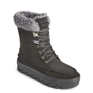 New Sperry Women's Juneau Lace Up Black Winter Boots
STS86817 9 Hiking Sherpa